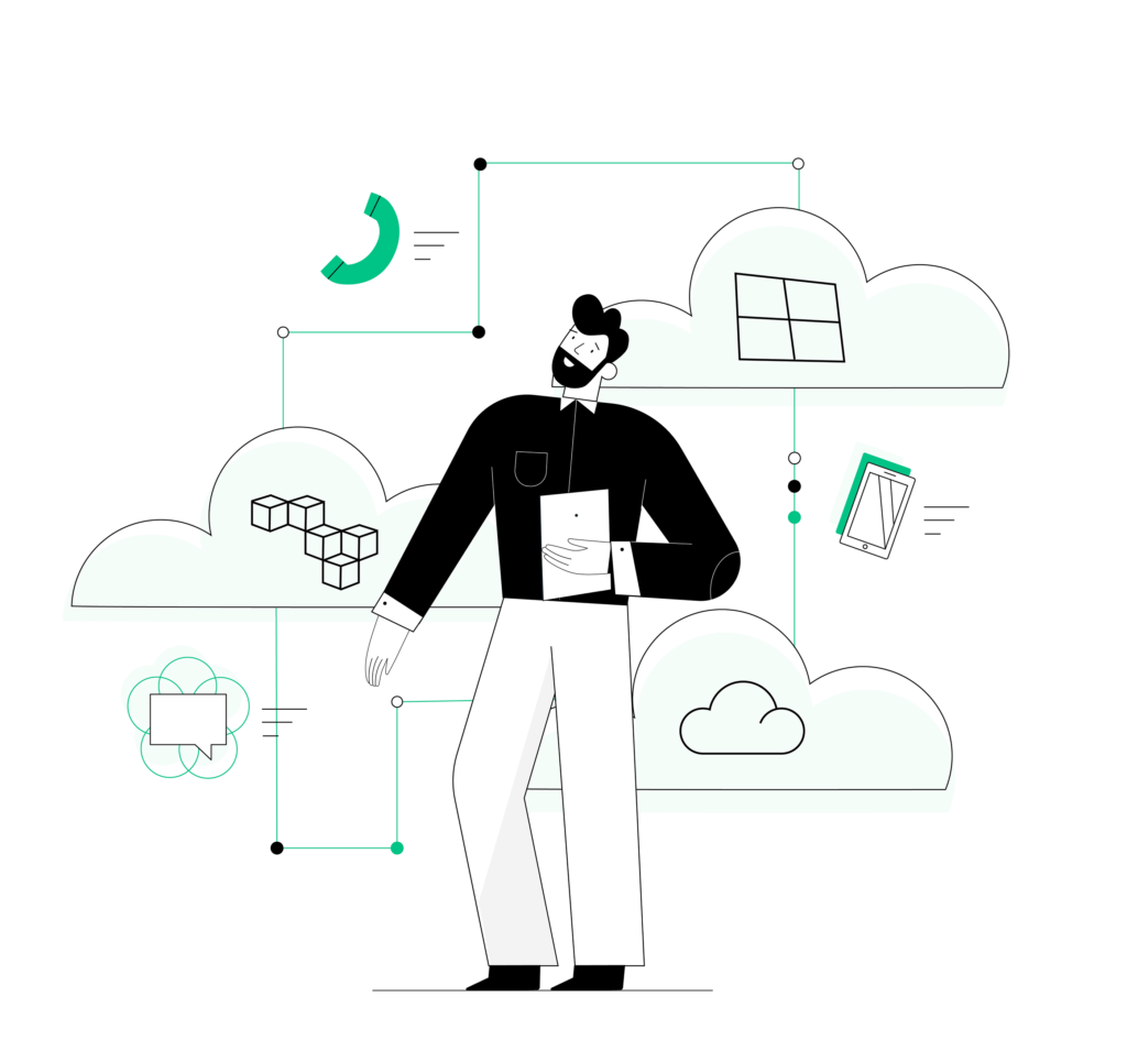 Illustration de données sauvegardées dans le cloud